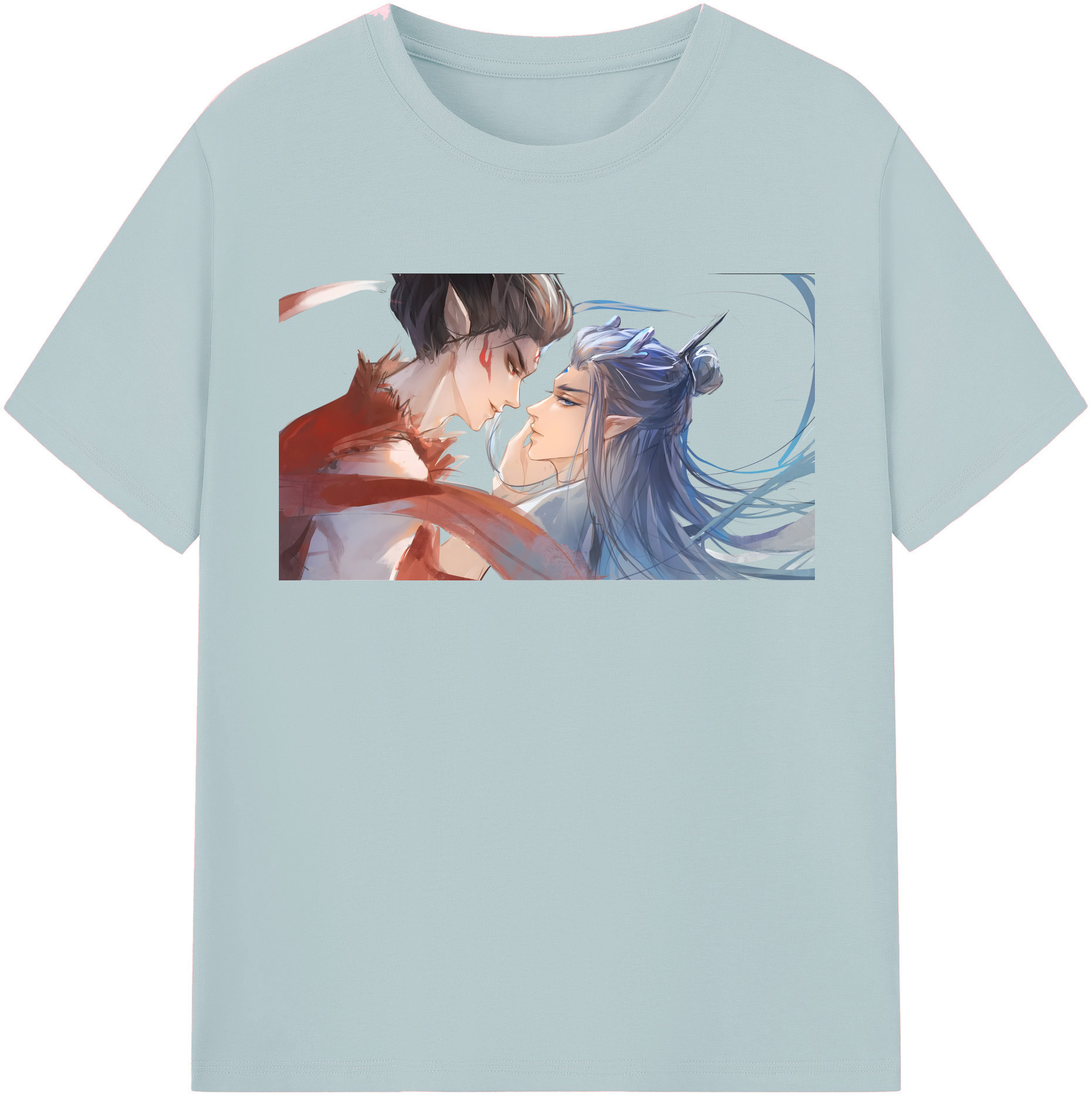 （画像用） Ne Zha 2 ナタ 魔童の大暴れ 綿100％半袖Tシャツ（フロントプリント）